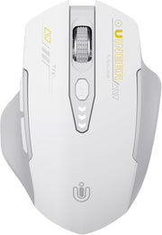 Tri Mode Wireless Mouse Bluetooth Rechargeable Adjustable DPI Ergonomic Office