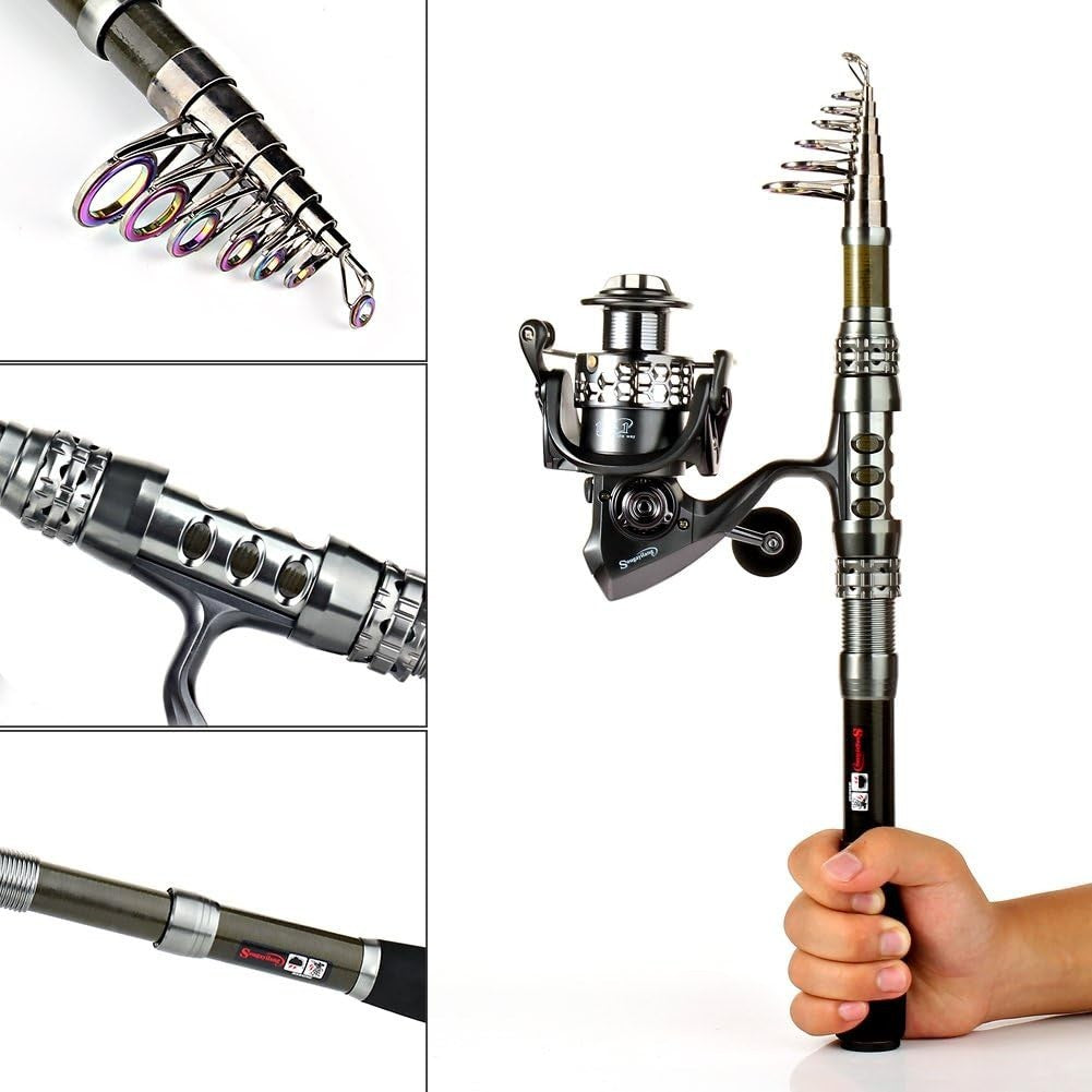 Telescopic Fishing Rod & Spinning Reel Combo – Saltwater & Freshwater Kit