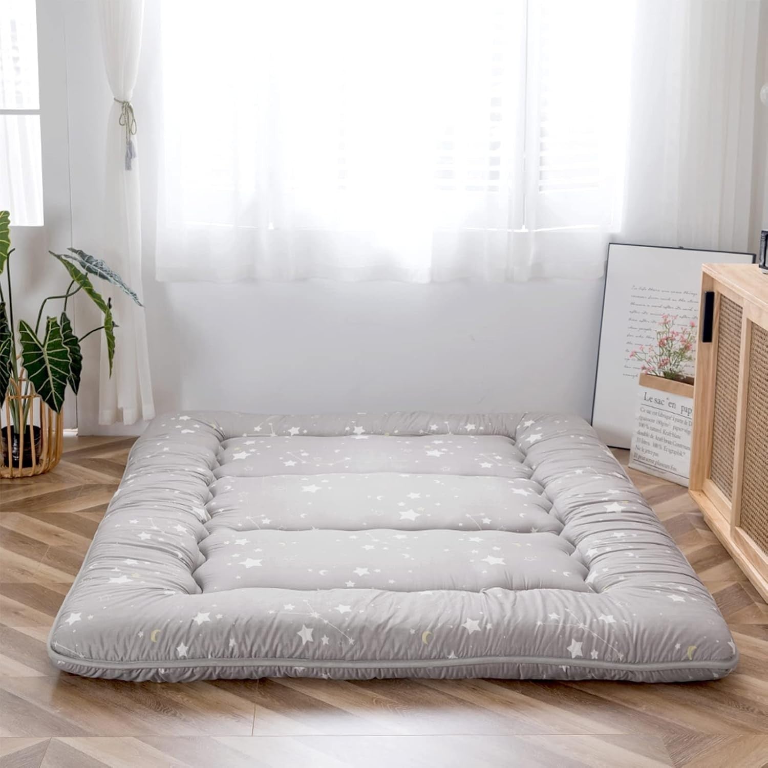 King Size Foldable Tatami Mattress Pad | Thick Memory Foam Floor Lounger Bed
