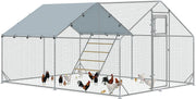 Large Walk In Chicken Run 3x4m Galvanised Coop UV Cover Feeder