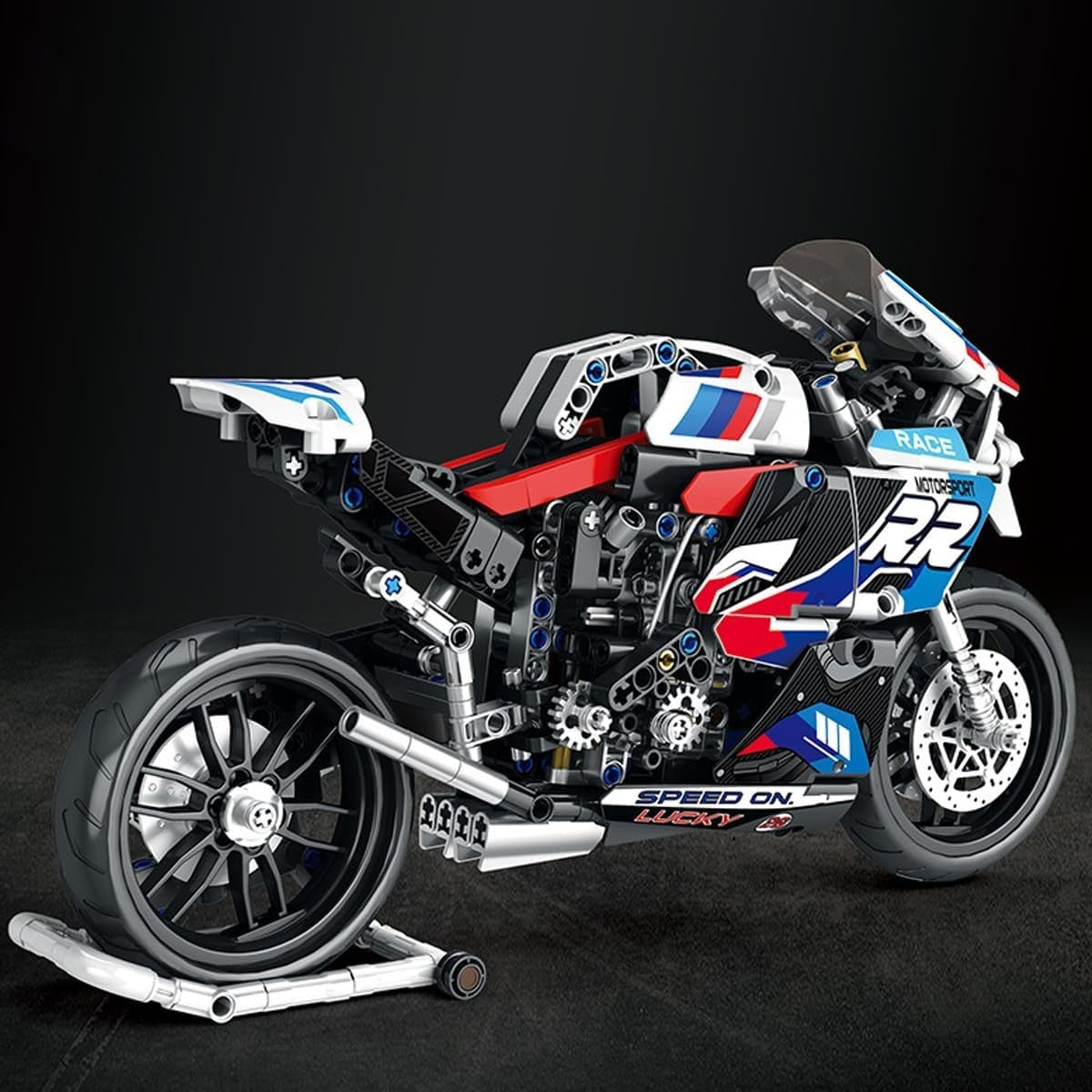 768Pcs Motorcycle Building Kit STEM Model | Realistic Motorbike Construction
