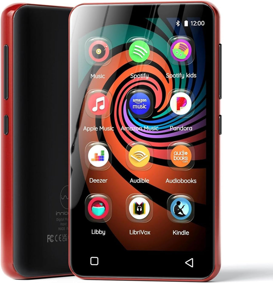 160GB MP3 MP4 Player Black Red 4" Touch WiFi Bluetooth Spotify