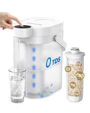 Zero TDS Electric Water Filter Jug 3.5L Instant Dispensing Countertop
