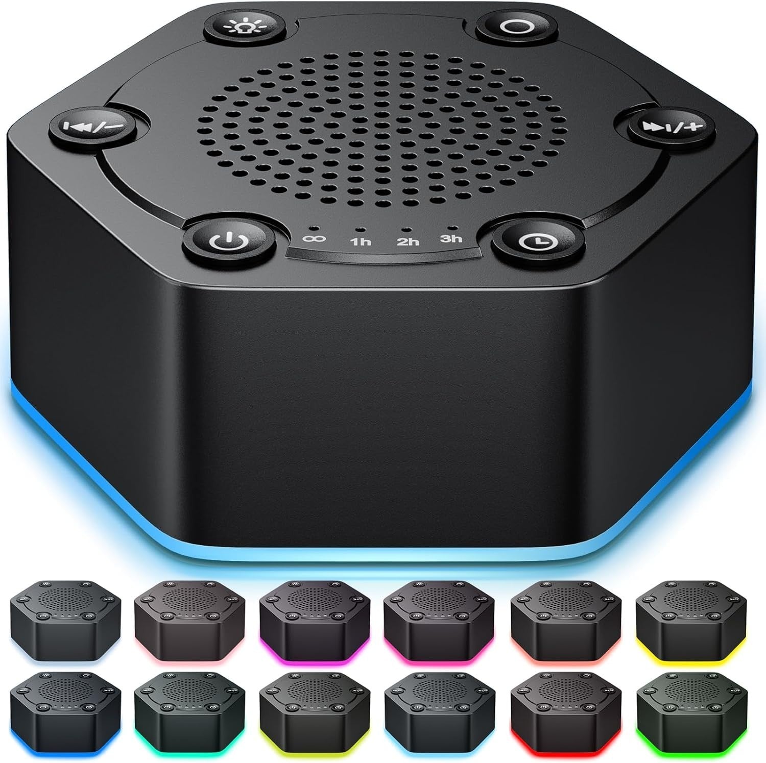 White Noise Sound Machine with 30 Soothing Sounds & Night Light, Timer