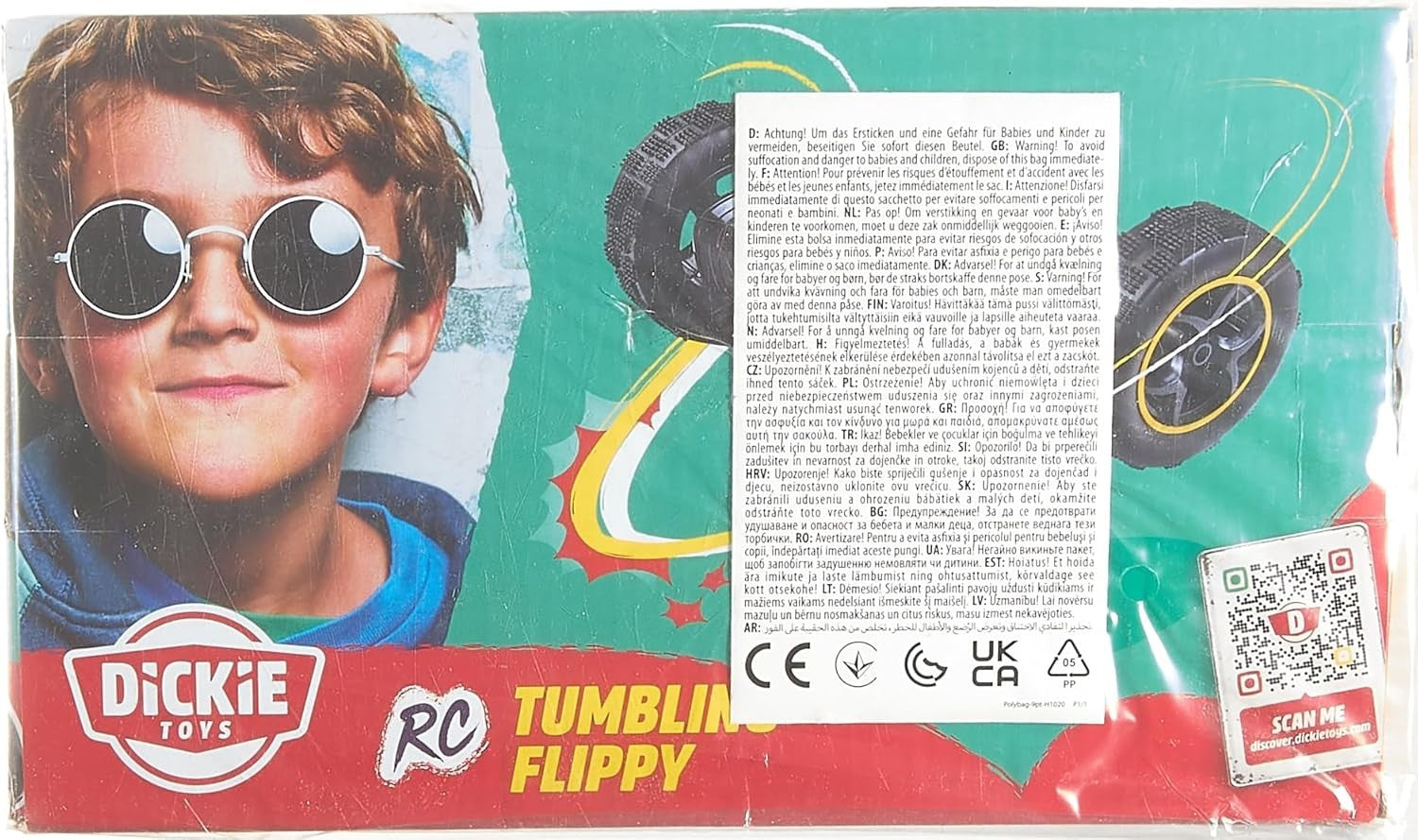 RC Tumbling Flippy Stunt Car for Kids 6+, 2-in-1 Flips w/ 180° Rotation