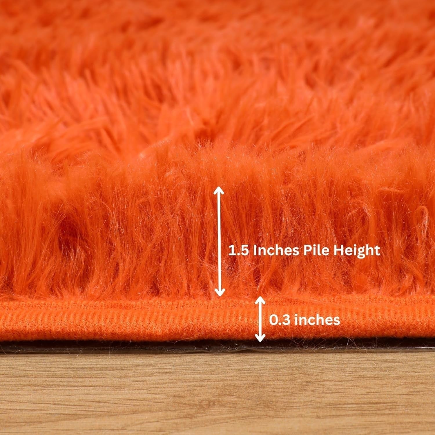 Rust Hallway Runner Rug 80x300cm Fluffy Thick Pile Non Slip Shaggy Carpet