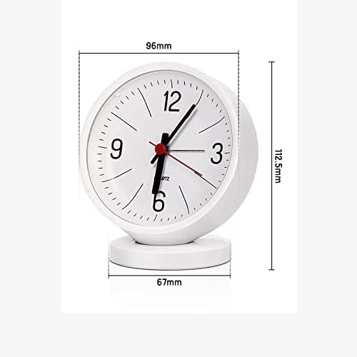 Silent Non-Ticking Alarm Clock Loud Bell Battery Bedside Heavy Sleepers