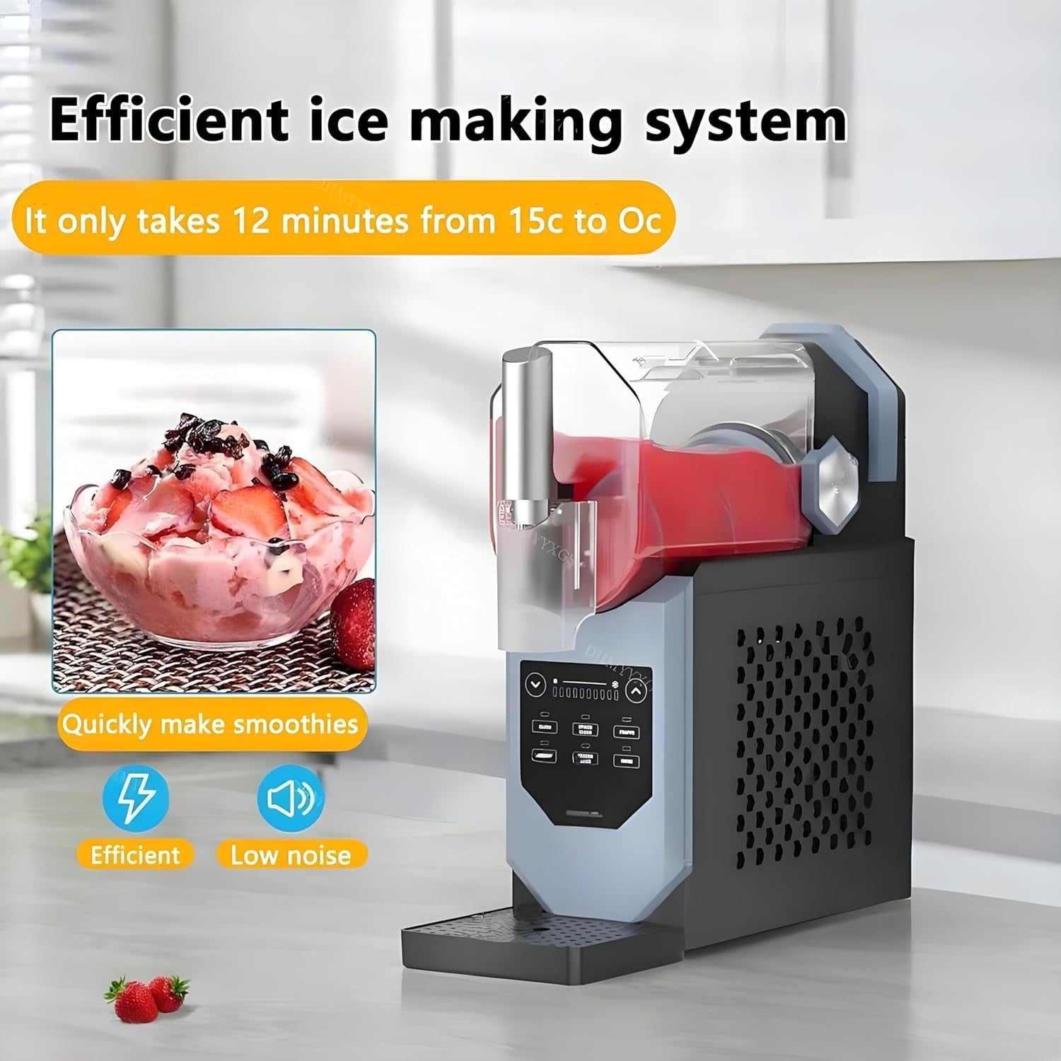 Commercial Slushie Drink Maker Ice Cream Machine One-Touch Frozen Cocktails