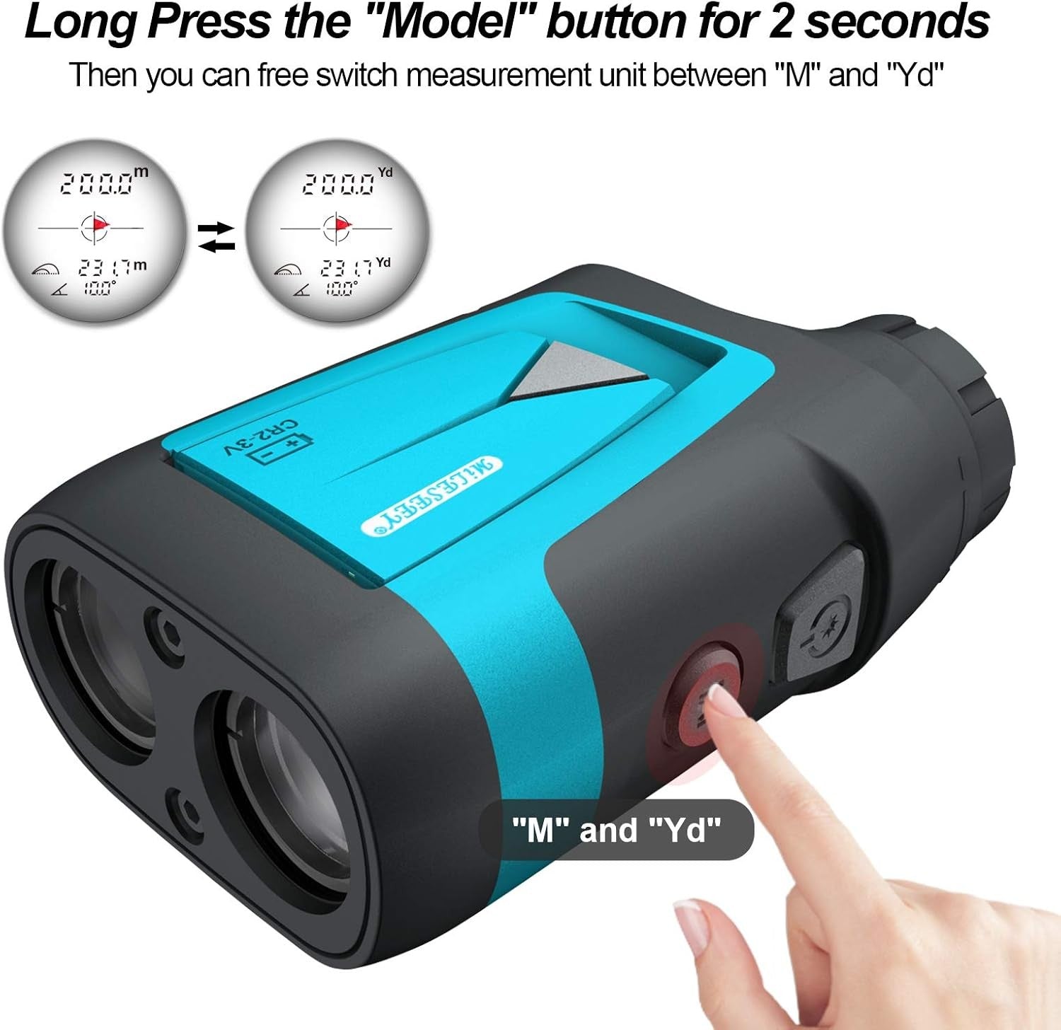 Golf Range Finder 660 Yards Slope Flag Lock Laser Accuracy Compact