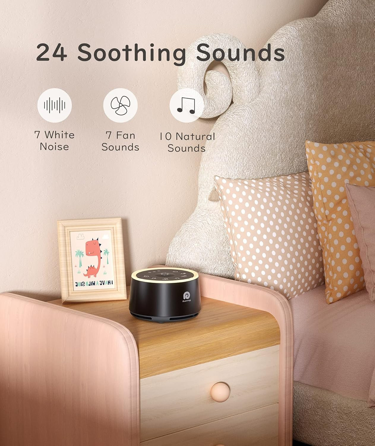 White Noise Machine Sleep Sound Therapy Night Light for Baby Adult