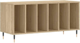 Vinyl Record Cabinet Storage Stand Turntable Media Unit Sonoma Oak