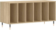 Vinyl Record Cabinet Storage Stand Turntable Media Unit Sonoma Oak