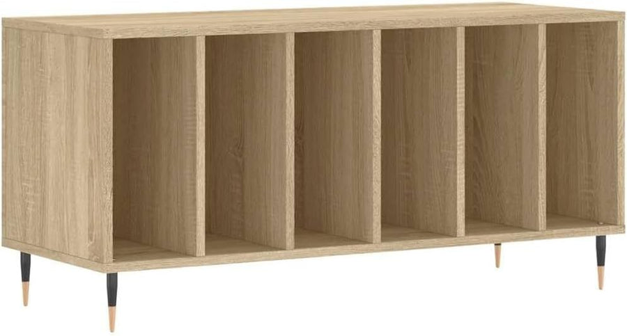Vinyl Record Cabinet Storage Stand Turntable Media Unit Sonoma Oak