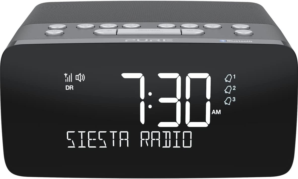 DAB DAB+ FM Alarm Clock Bluetooth Qi Wireless Charging Bedside