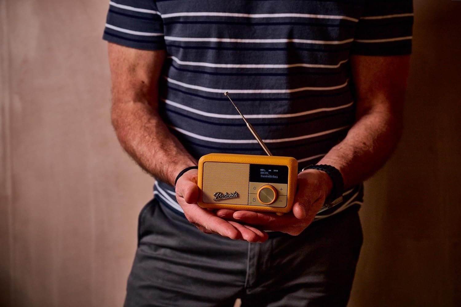 Portable FM DAB/DAB+ Digital Radio Bluetooth Speaker Yellow