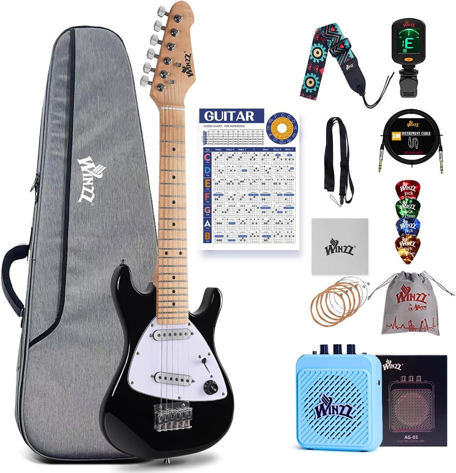 Kids Electric Guitar 30" 1/4 Size Starter Kit w/ Amp & Bag
