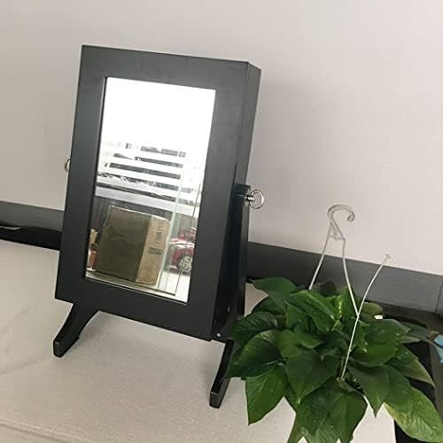 Standing Jewelry Cabinet with Mirror Lockable Organizer Makeup Storage