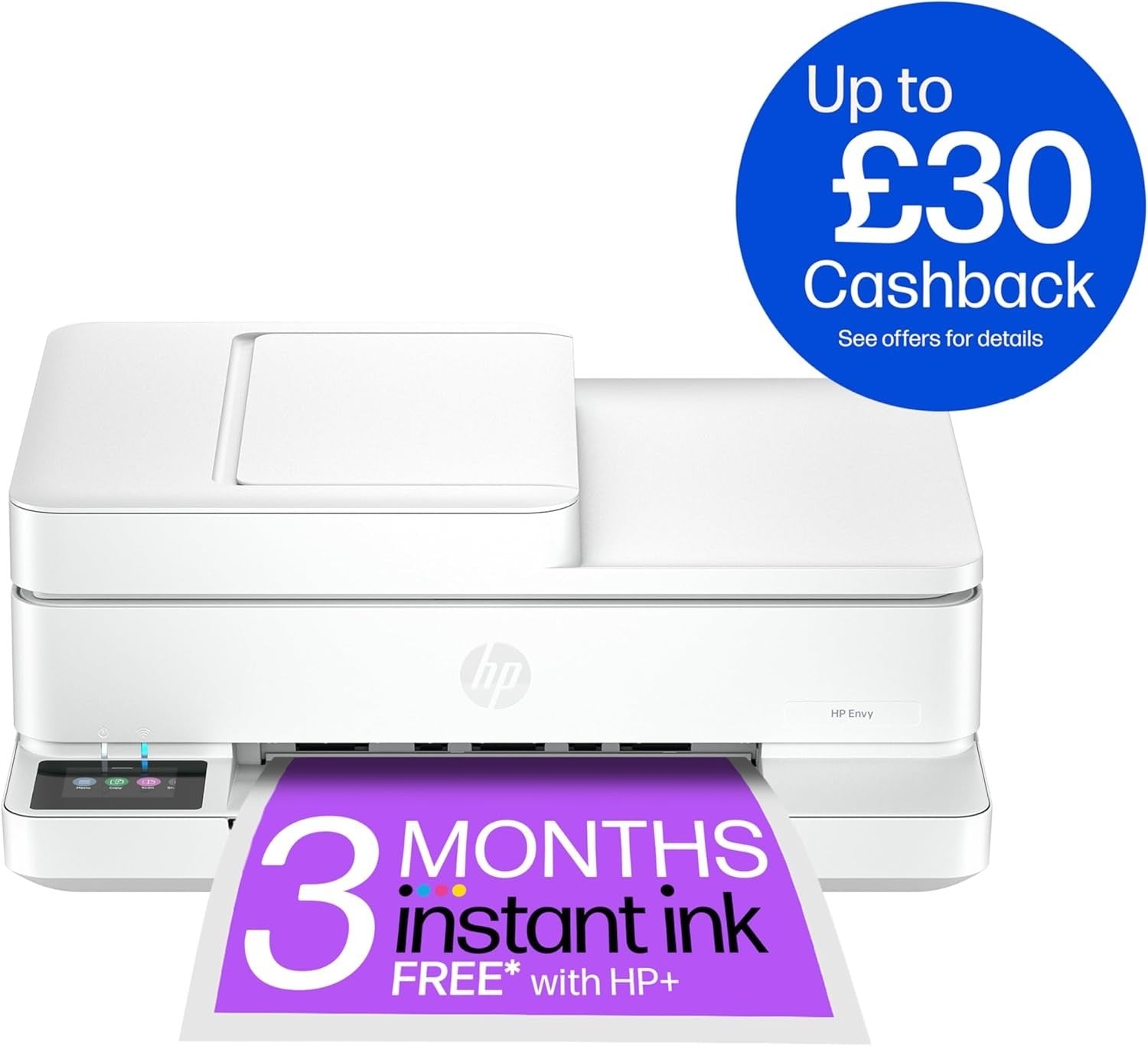 Wireless Colour All-in-One Home Printer White | Print, Scan, Copy