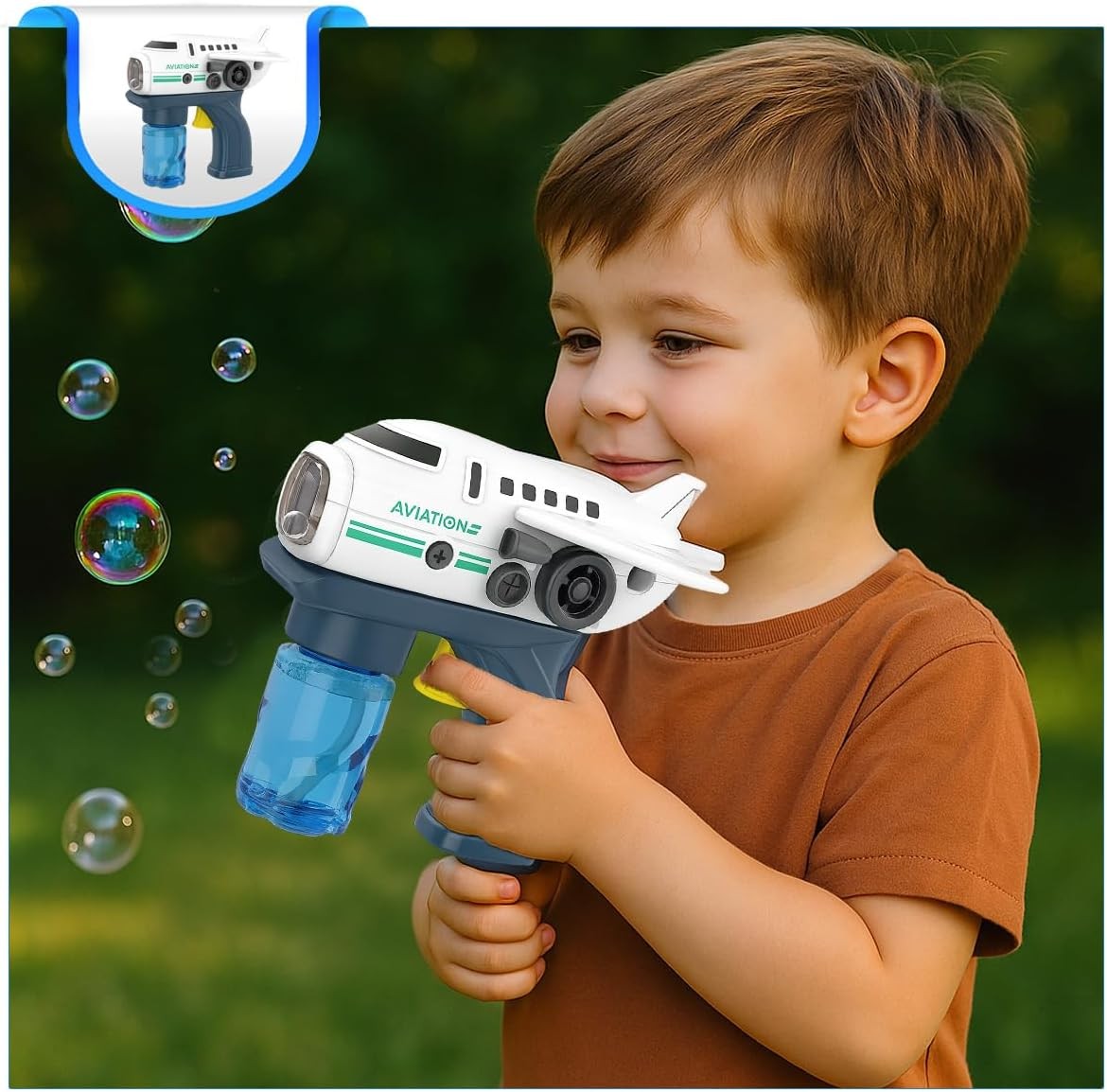 DIY Bubble Airplane Toy Gun Glider with 2 Bubble Solutions