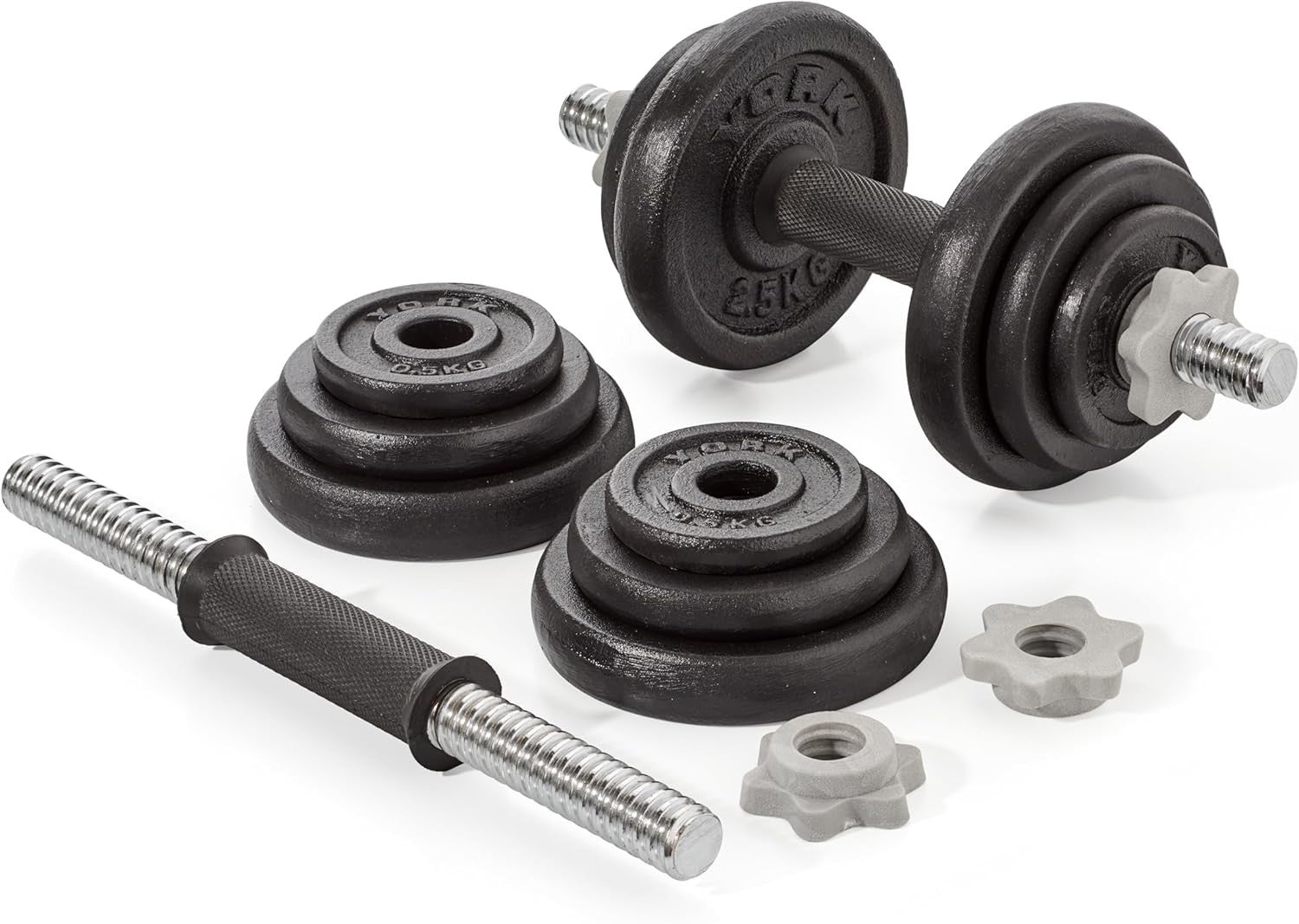20KG Adjustable Cast Iron Dumbbells Spinlock Set Home Strength Training