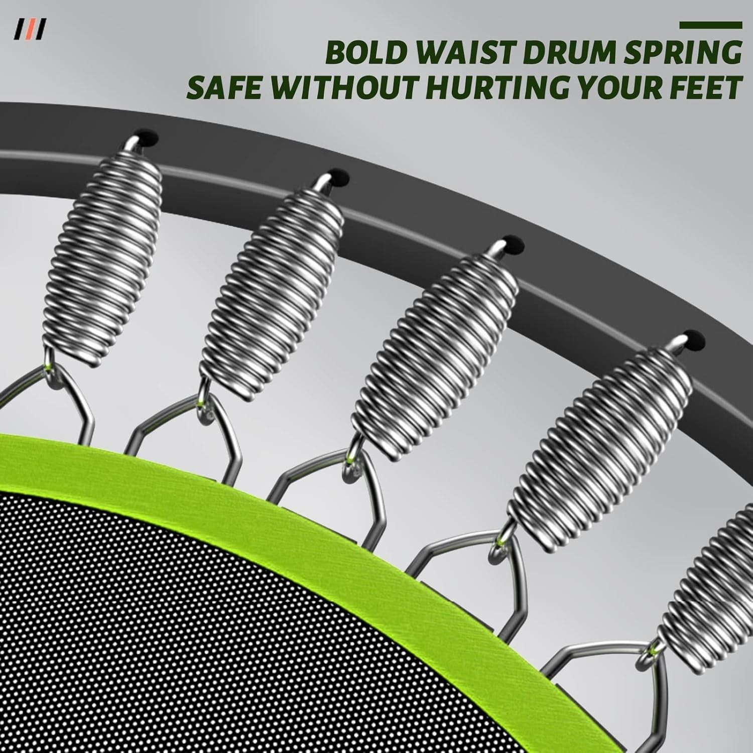 40” Foldable Fitness Trampoline Indoor Rebounder Adjustable Handle 400lbs