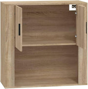 Wall-Mounted Living Room Cabinet with Storage & Organizer, 33x80x80cm Oak