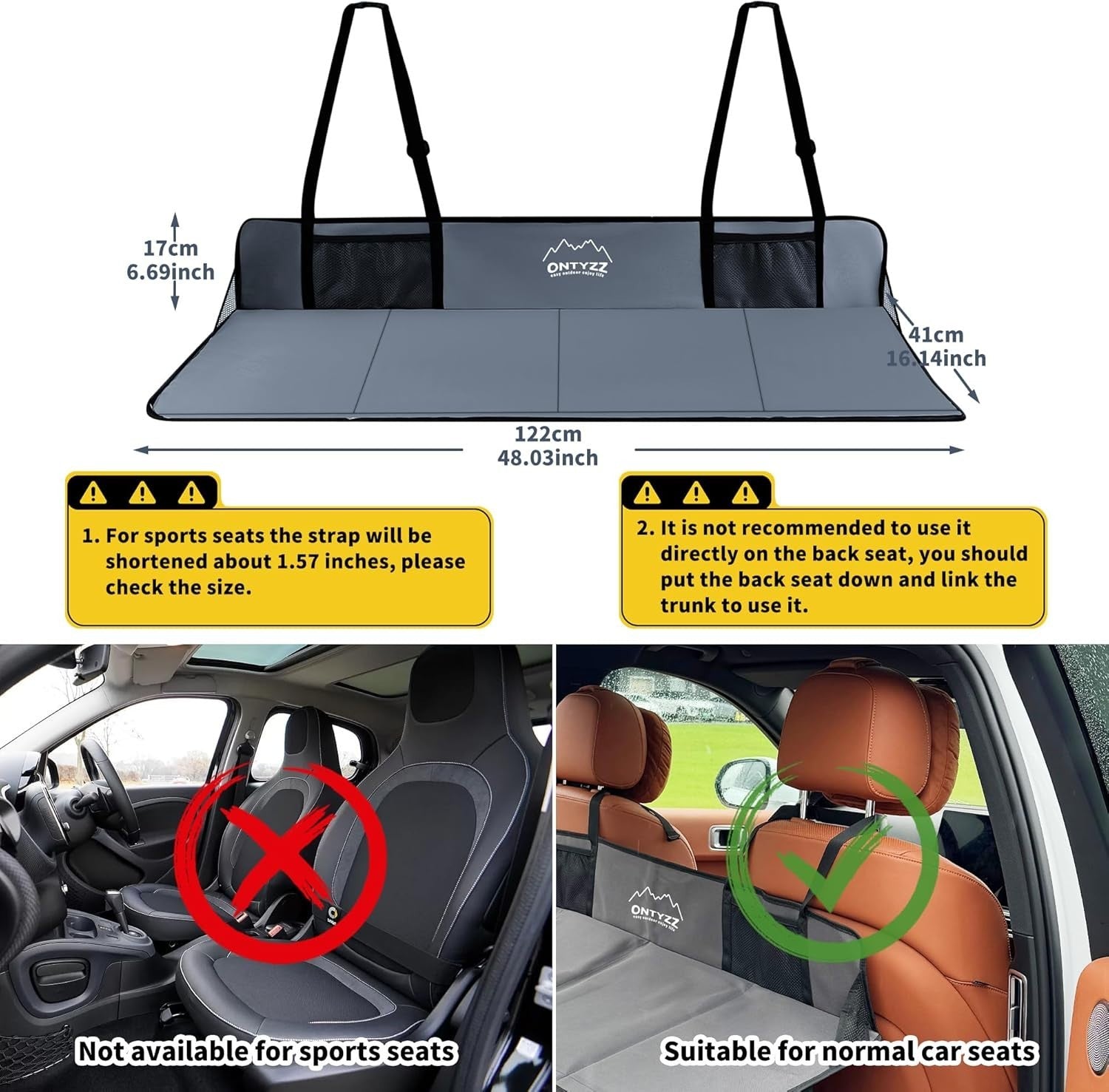 Foldable Car Mattress SUV Back Seat Extender Portable Sleeping Pad