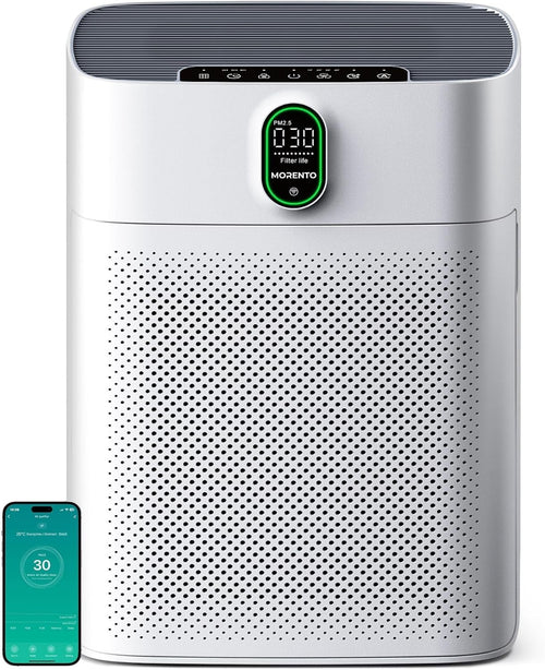 Smart Air Purifier Large Room 1076ft² HEPA WiFi Alexa Quiet 24dB