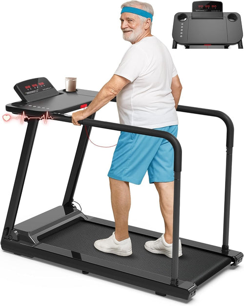 CIIHI Senior Treadmill 0.5-7 mph 350 lbs Home Walking Machine Desk