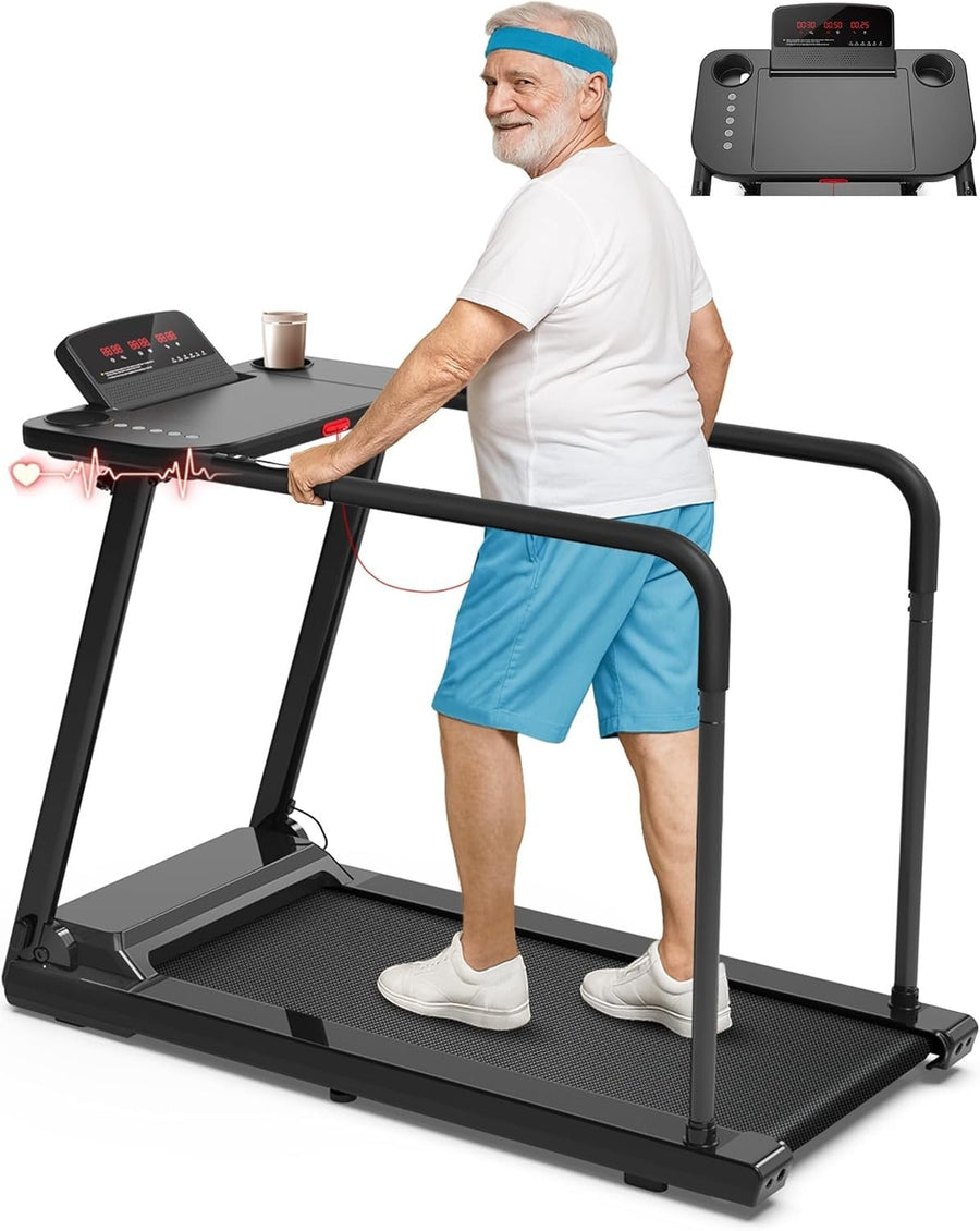 CIIHI Senior Treadmill 0.5-7 mph 350 lbs Home Walking Machine Desk