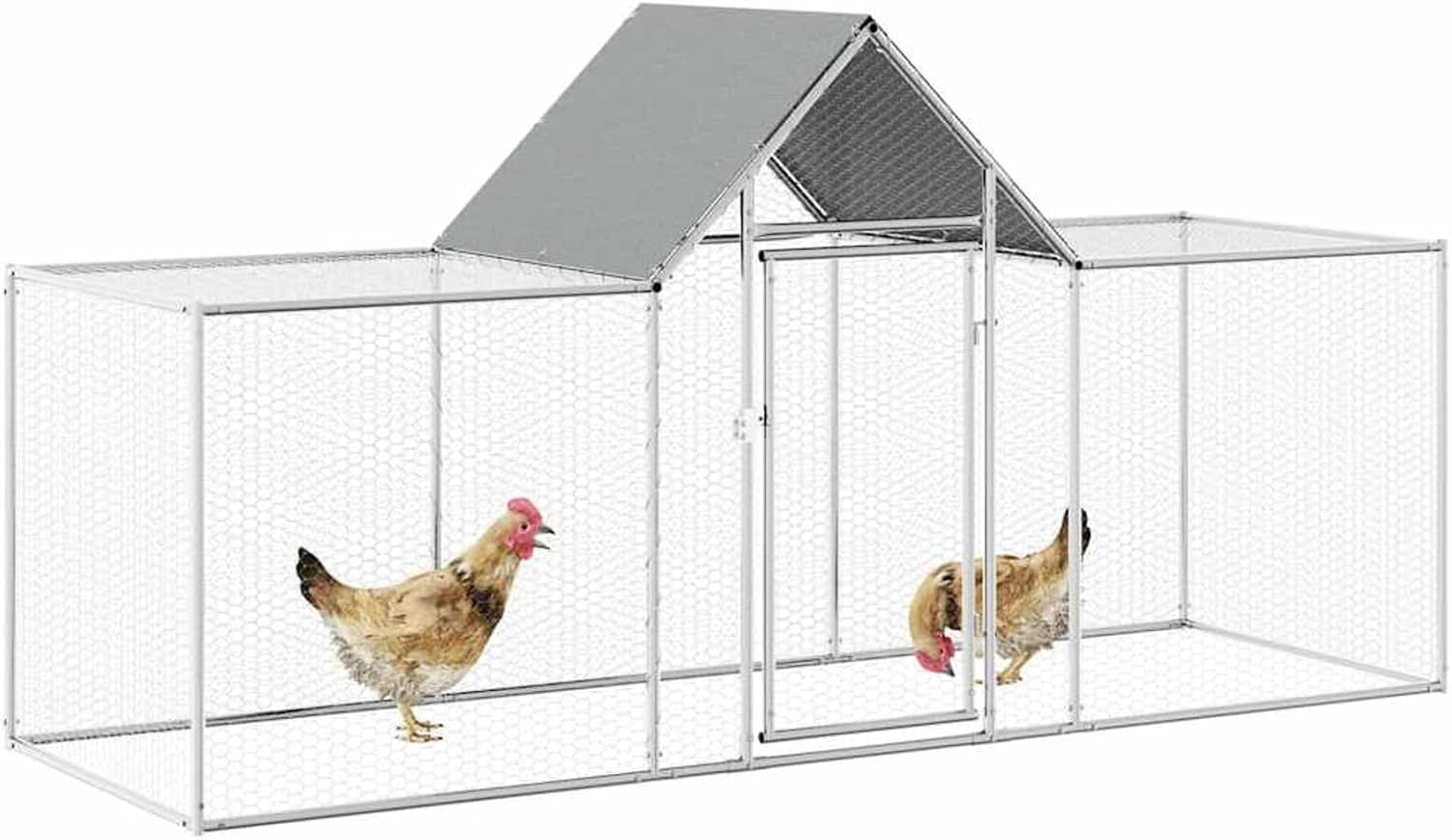 3x1x1.5m Galvanised Steel Chicken Coop Walk In Run
