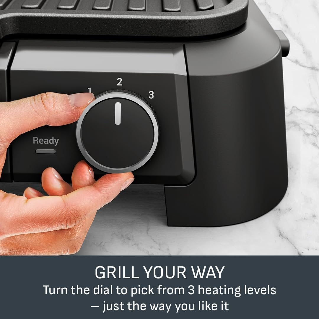 3-in-1 Electric Indoor Grill | Adjustable Temperature | XL Non-Stick Plates