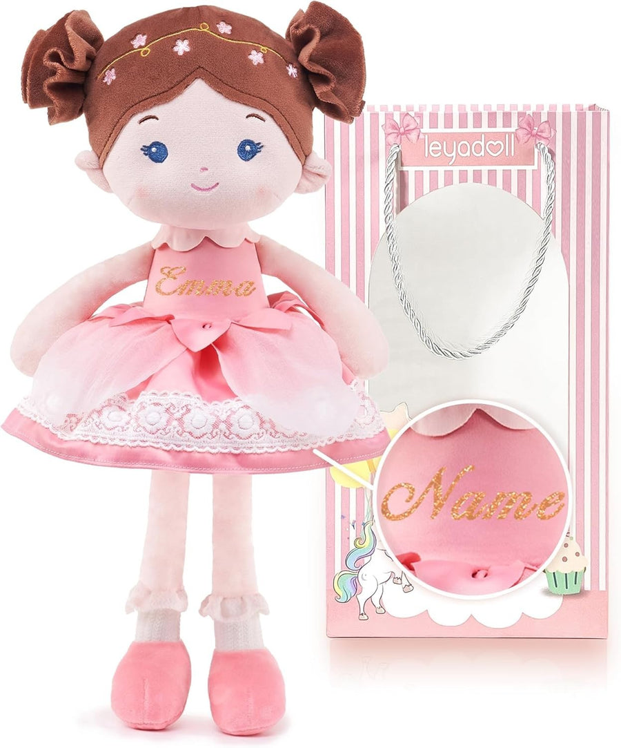 Personalised 16in Soft Baby Rag Doll Plush First Christmas Gift