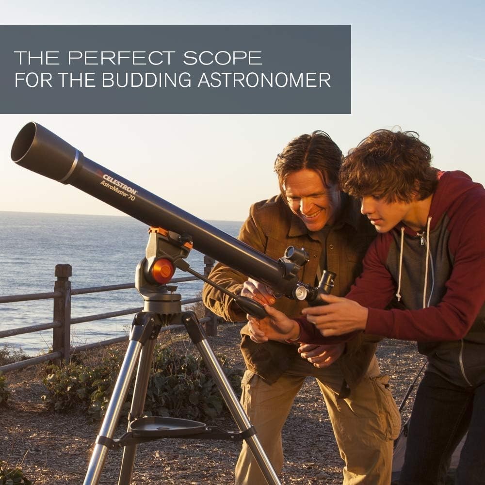 Powerful 70mm Refractor Telescope w/ Tripod, 20mm & 10mm Eyepieces, StarPointer