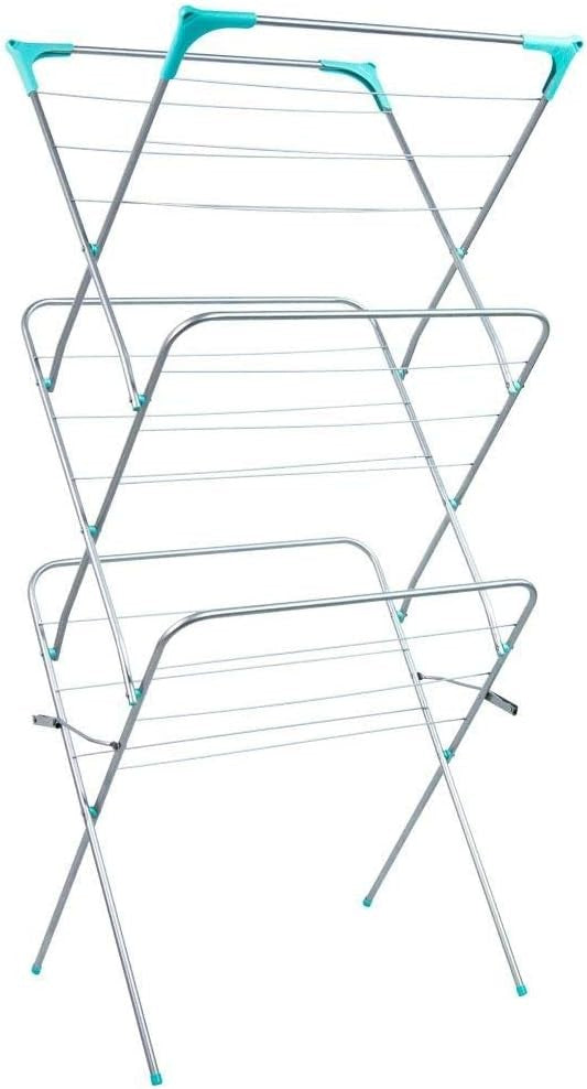 3 Tier Clothes Airer Indoor Outdoor Folding Laundry Drying Rack 15m