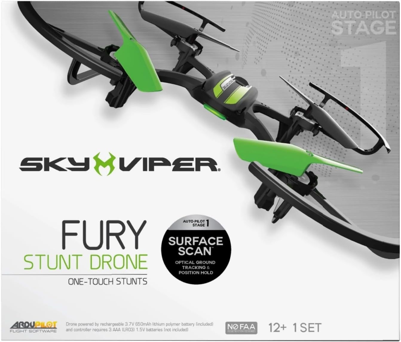 Sky Viper Fury Stunt Drone 1080p Camera Surface Scan Auto Pilot Quadcopter