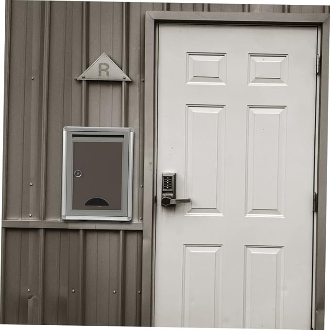 Lockable Wall Mounted Mailbox Set Metal Post Boxes for Home Office Security