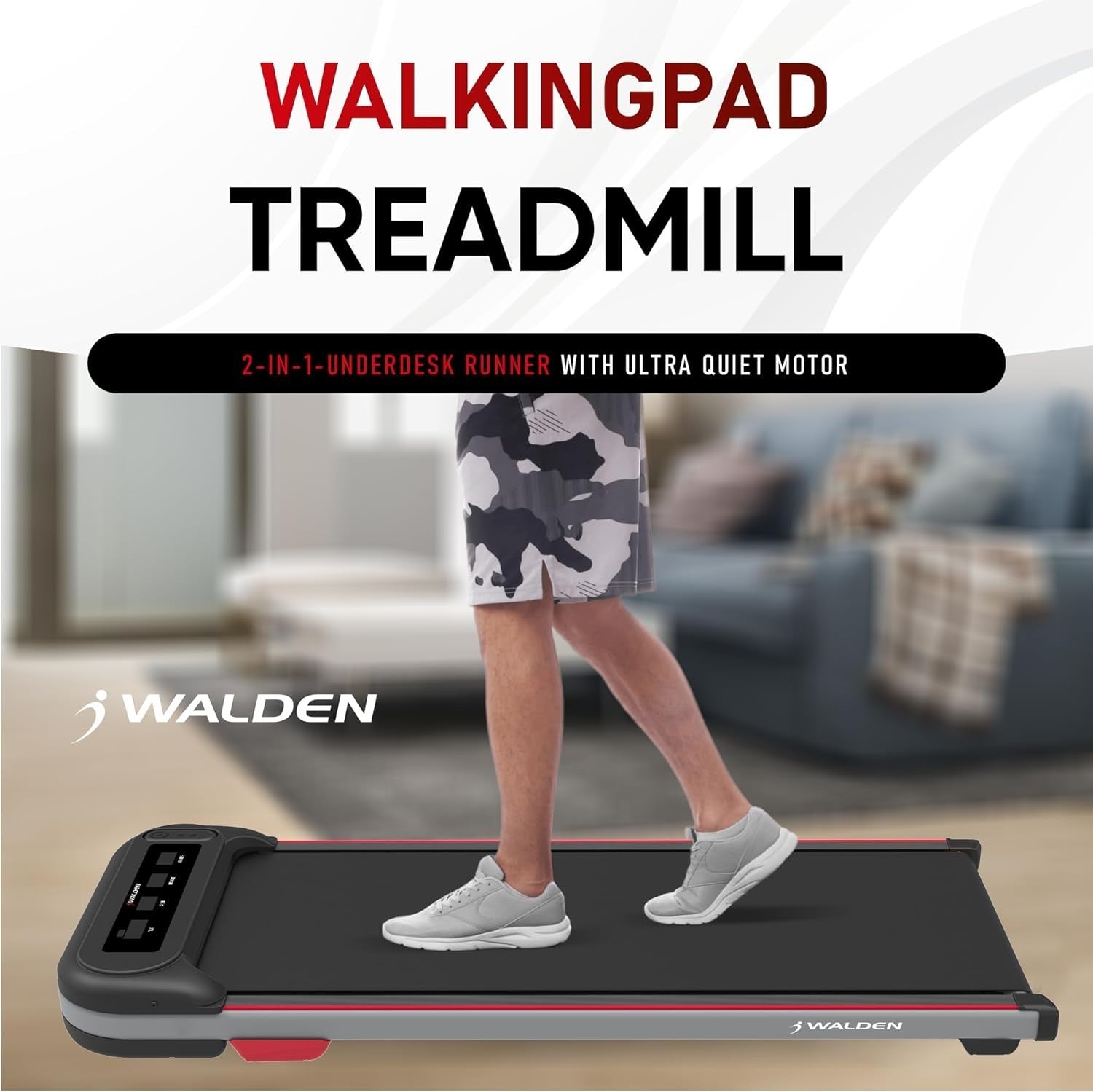 Ultra Quiet Under Desk Treadmill Walking Pad 1–6km/h Slim Home Office