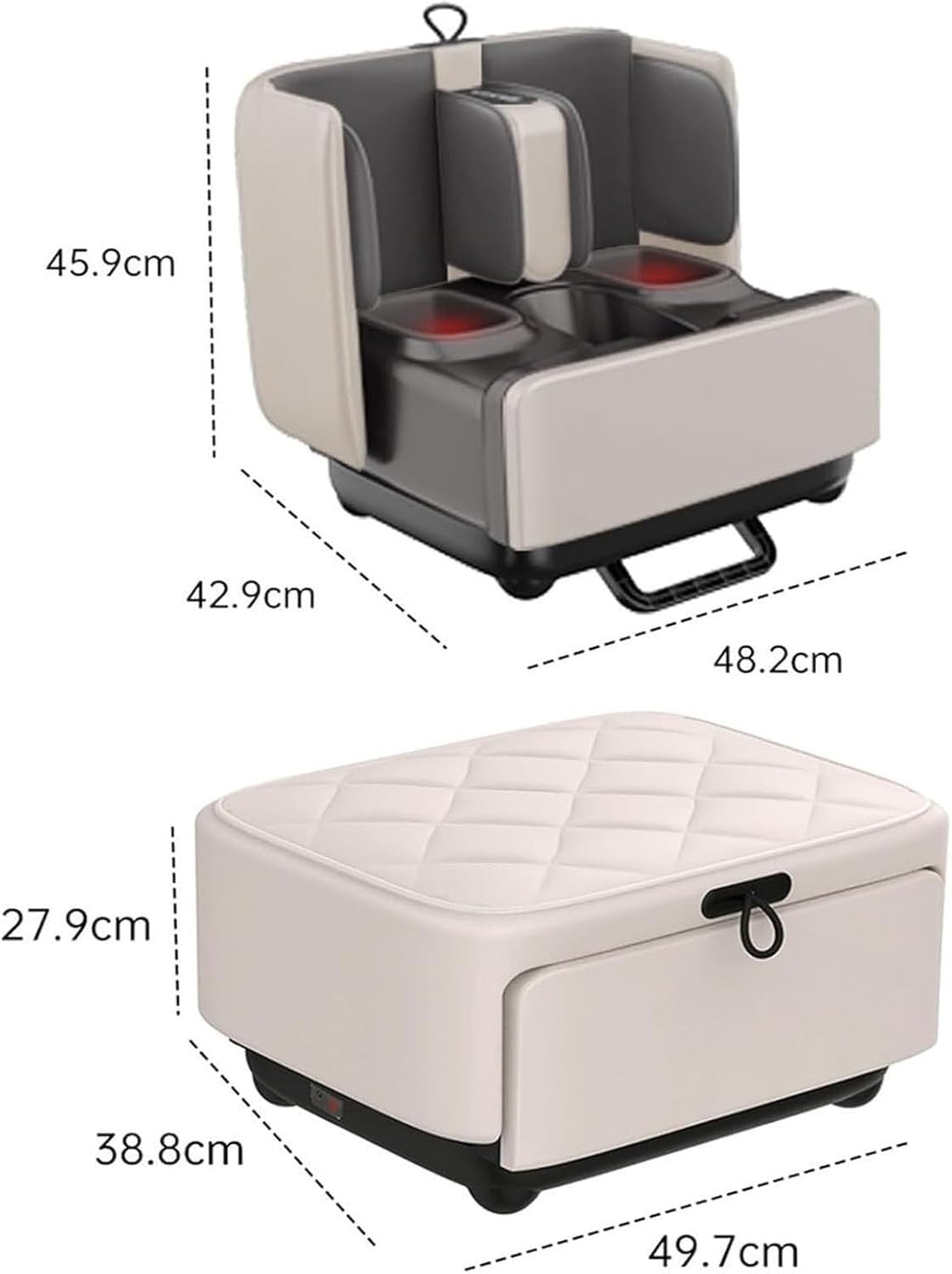 2-in-1 Foot & Calf Massager with Heat | Shiatsu, Kneading, App-Controlled