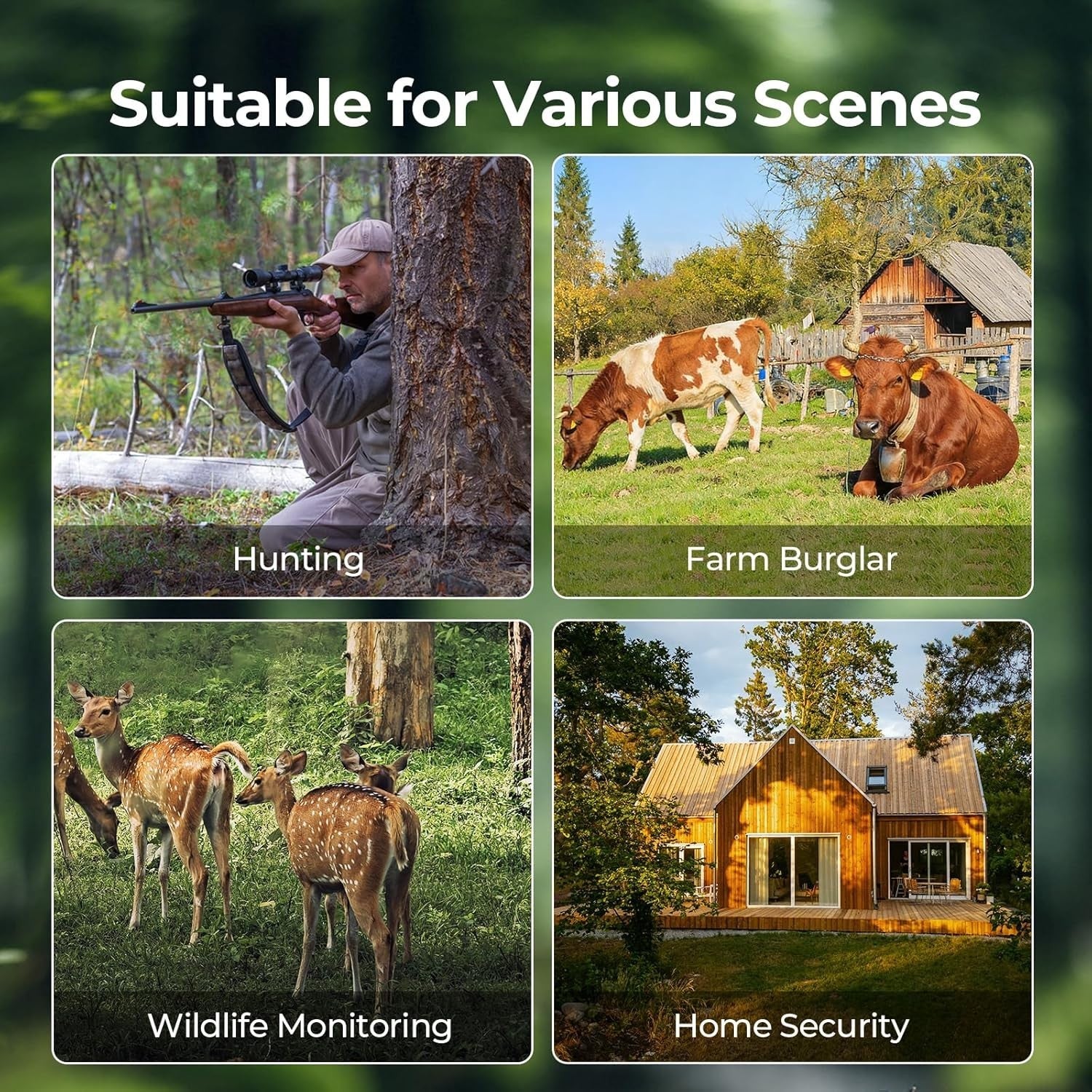 4K 64MP Solar Trail Camera WiFi Wildlife Hunting Cam Night Vision IP66