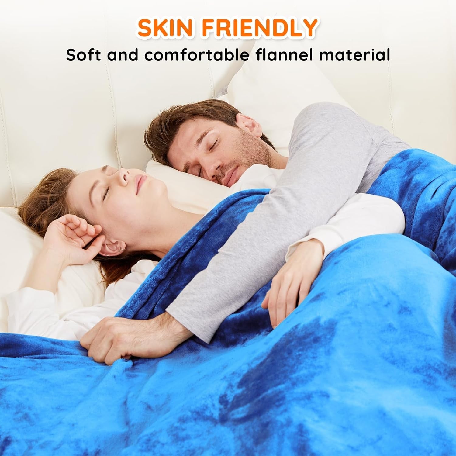 Electric Heated Throw Blanket XXL Fast Heat 10 Levels Sherpa Flannel 200x180cm