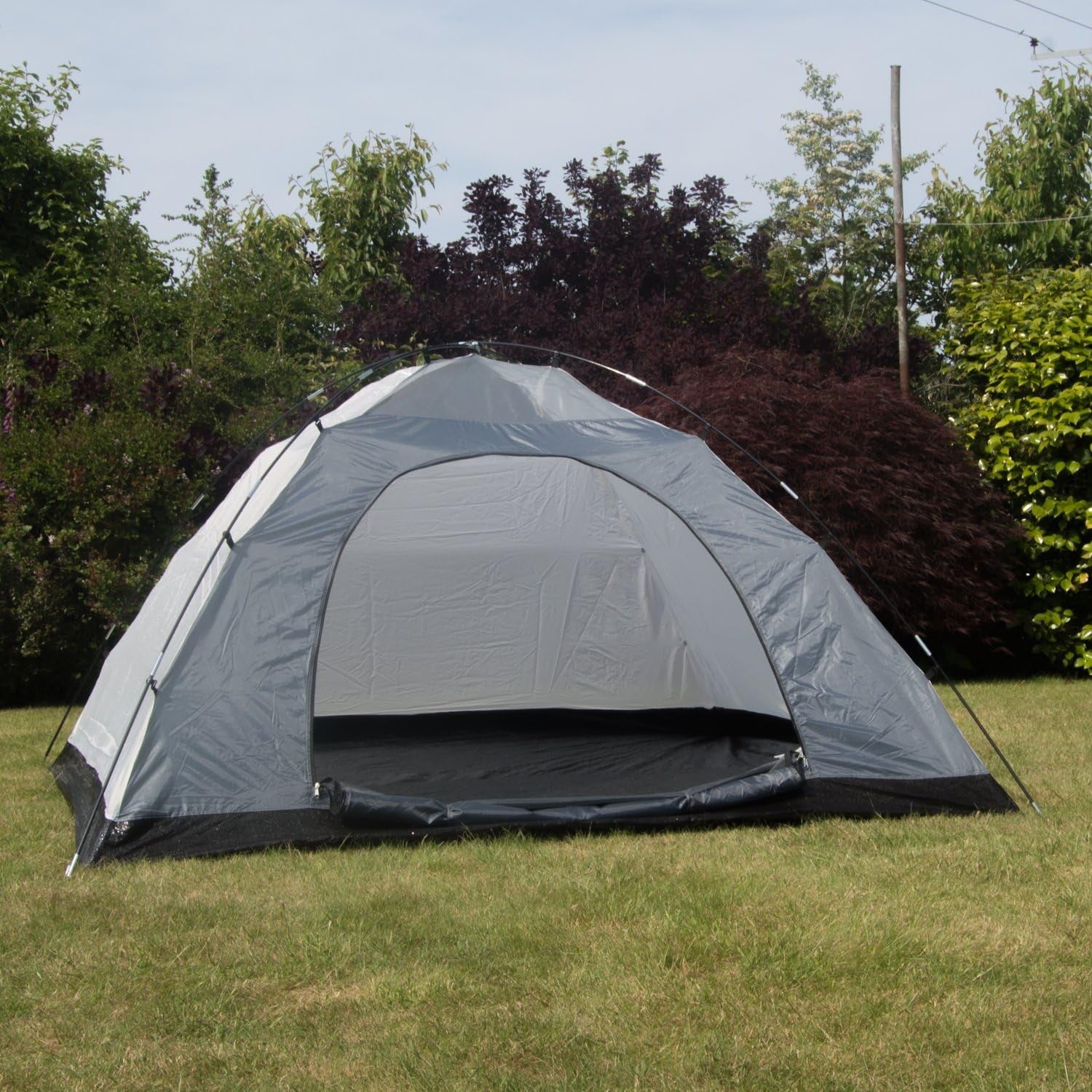 Orange 4-Person Andes Dome Camping Tent – Double Skin, Lightweight & Waterproof