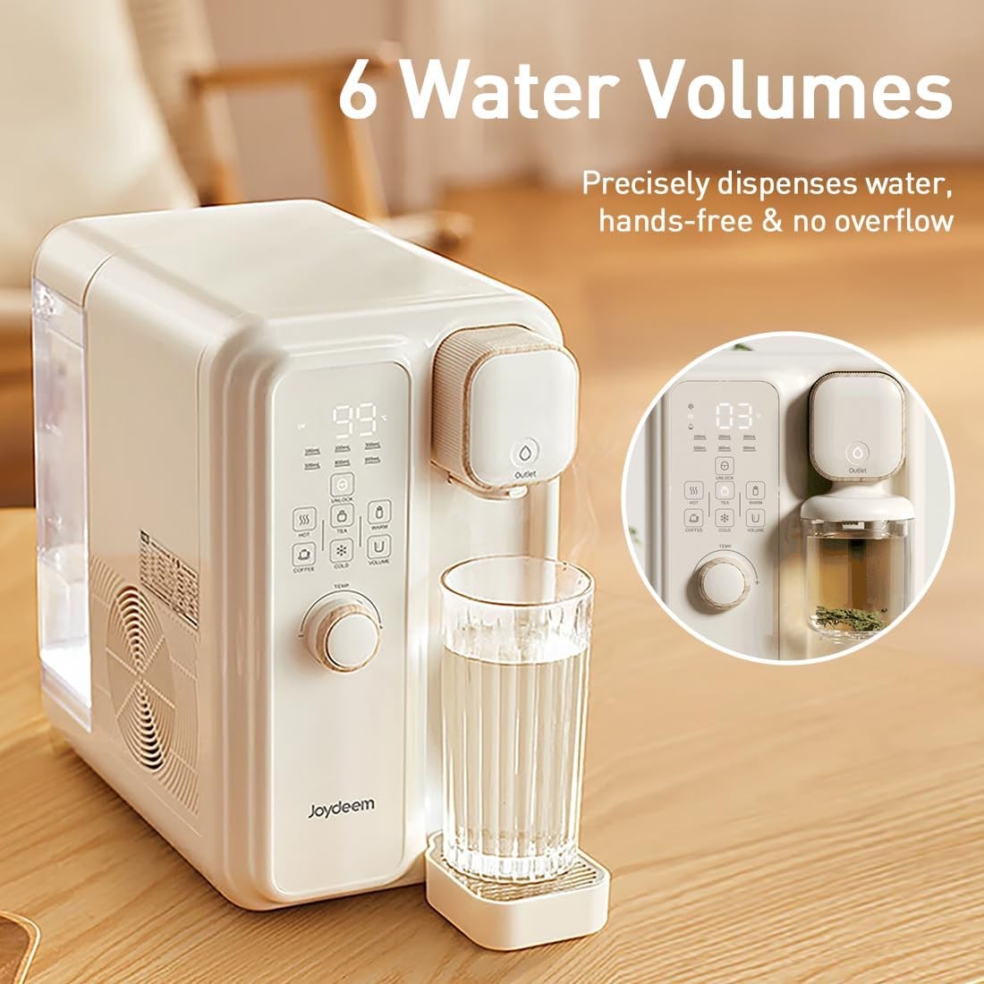 Instant Hot & Cold Water Dispenser Tea Coffee Maker Adjustable Temp 3.5L