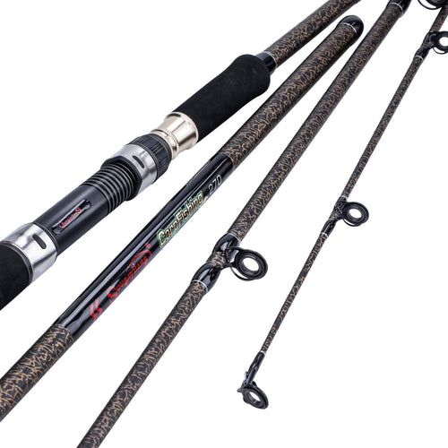 Portable 4-Piece High Carbon Carp Fishing Rod for Travel Freshwater & Saltwater