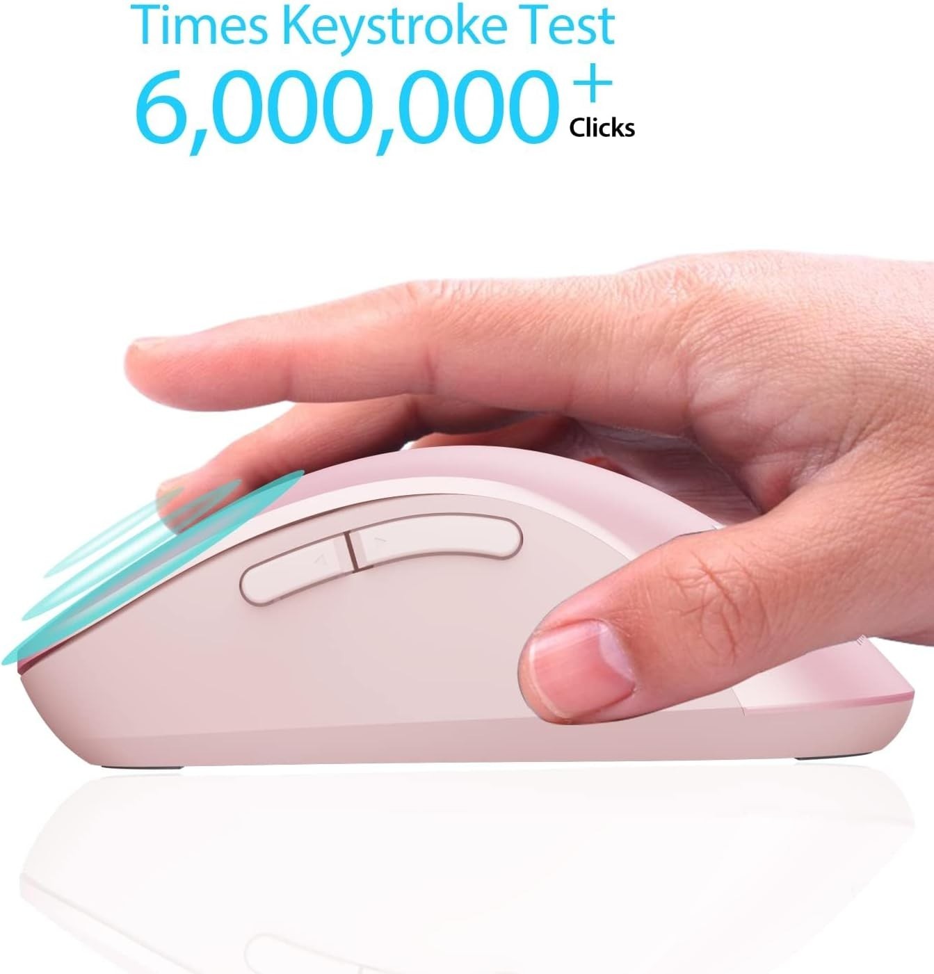 Wireless Mouse 2.4G 1400 DPI Optical USB Portable Laptop PC Pink