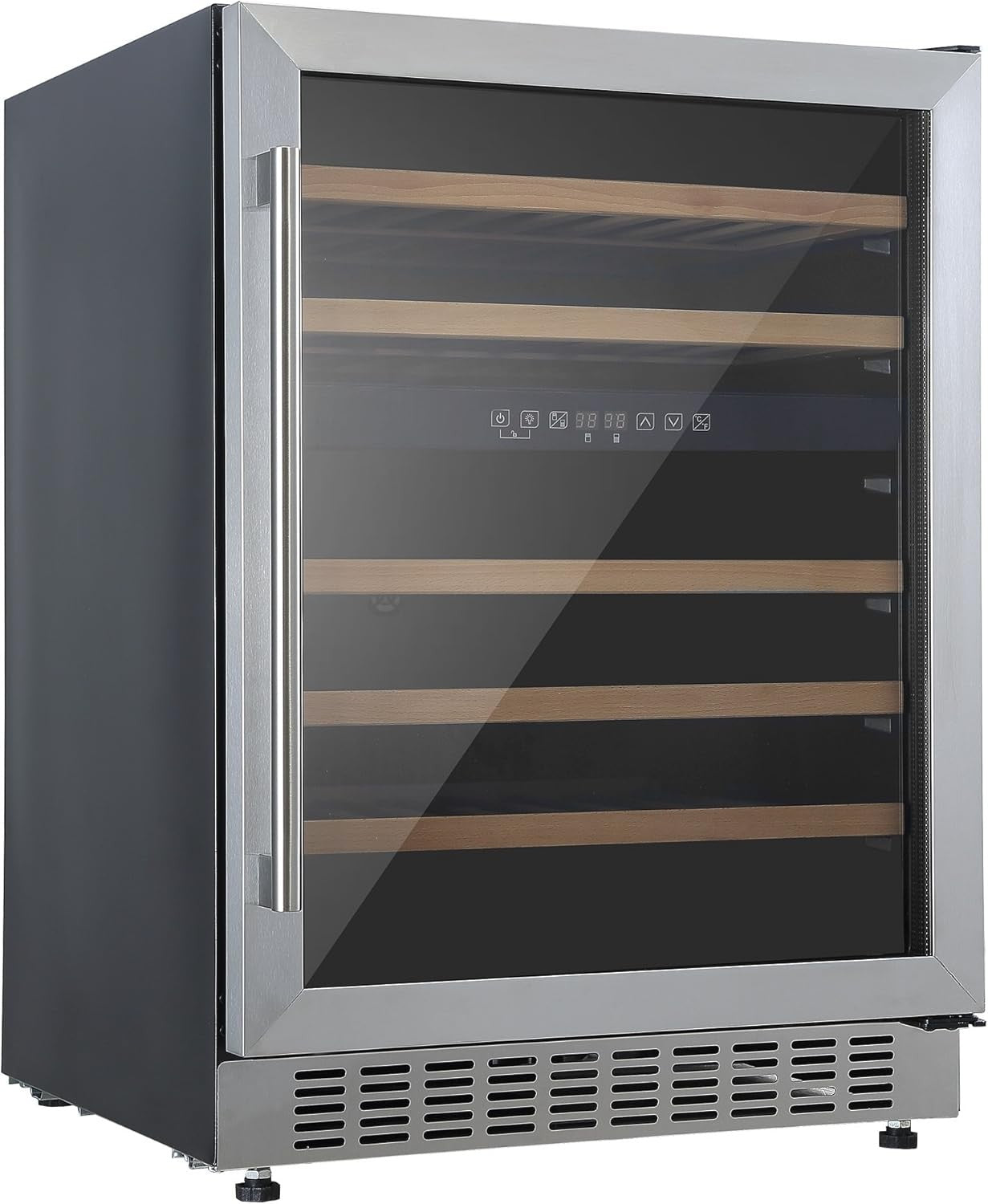 60cm Built In Wine Cooler Under Counter Fridge Digital Control 54 Bottle