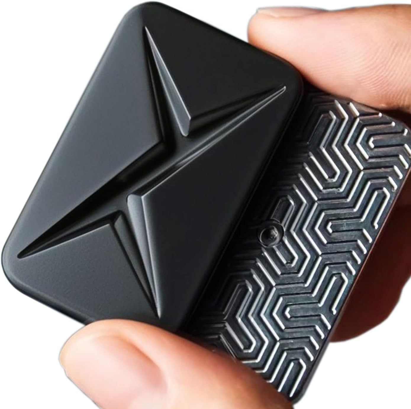 Black Lightning Fidget Slider Metal Magnetic Clicker Stress Relief Toy