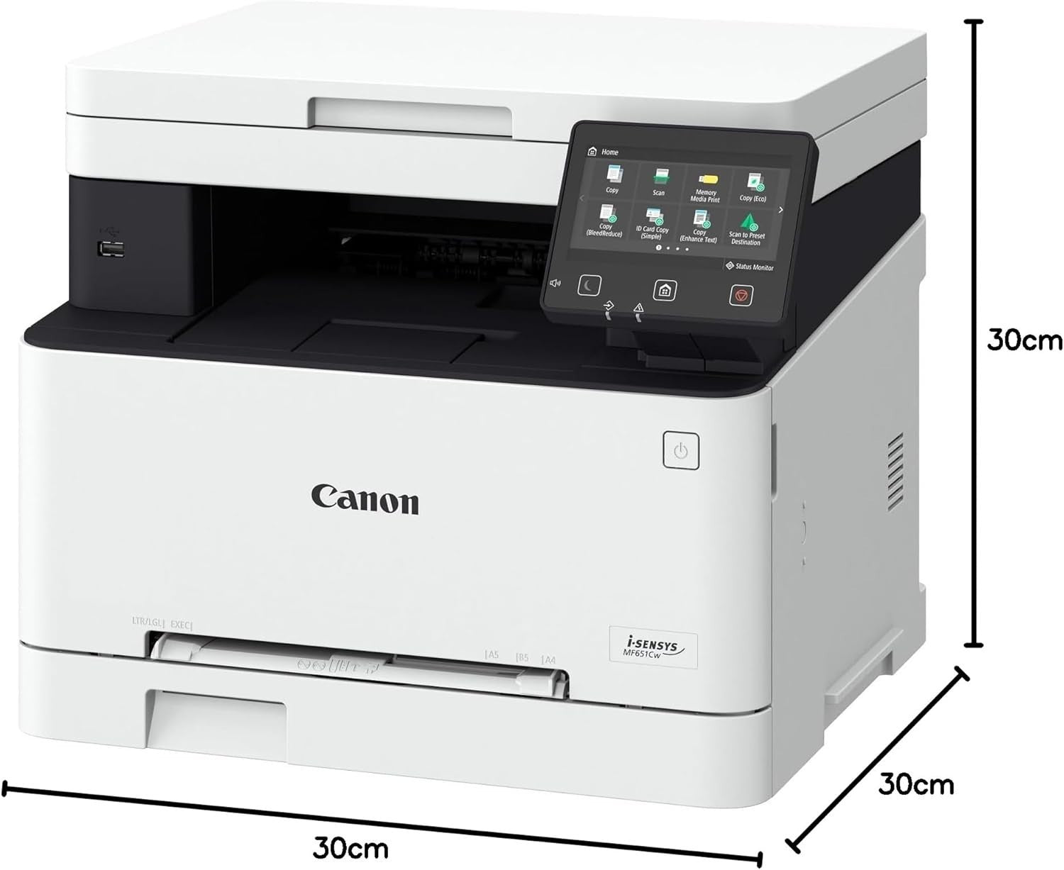 A4 Colour Laser Multifunction Printer Touchscreen Wi-Fi USB
