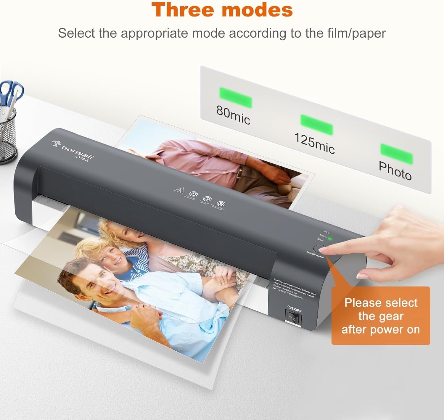 A3 Laminator Machine Never Jam 3 Heat Settings Precision Temp Control