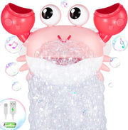Rechargeable Crab Bath Bubble Machine with Music Toddler Toy